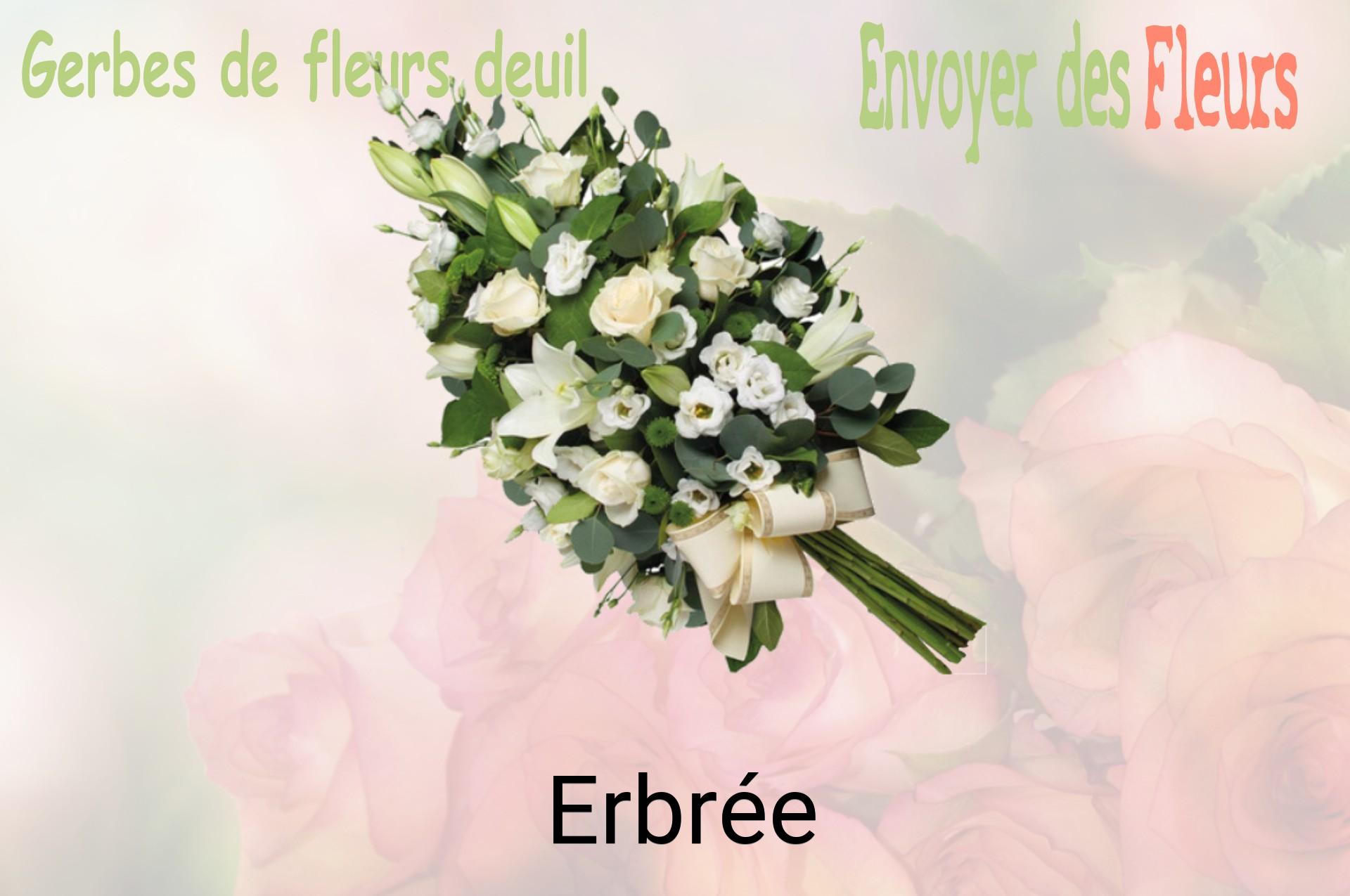 Gerbe de fleurs de deuil livrée à Erbrée